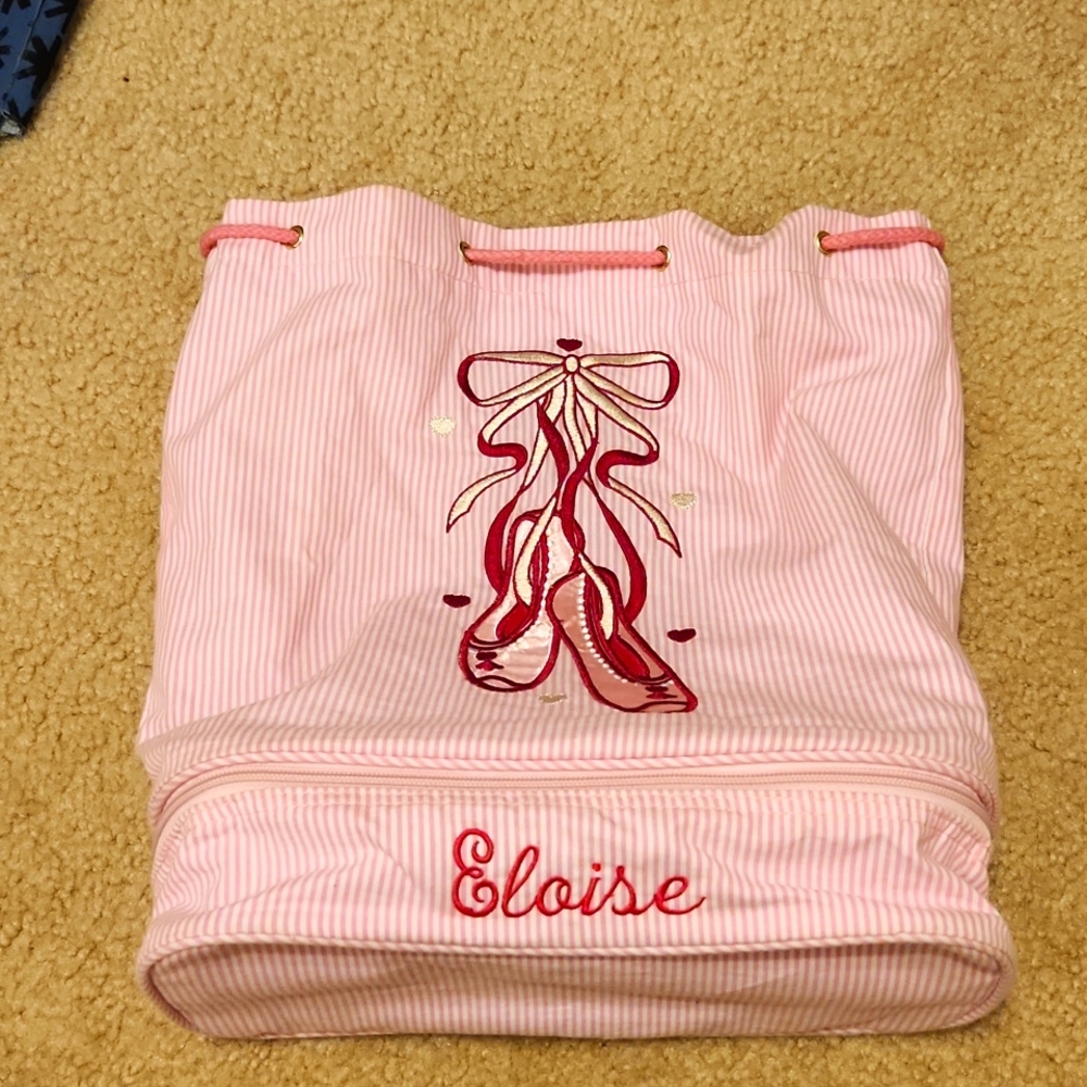 Eloise Embroidered Ballet Drawstring bag